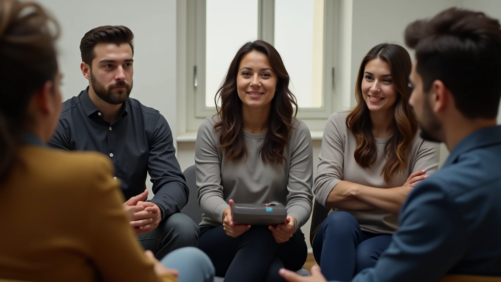 Gruppo di persone in discussione durante un workshop di comunicazione