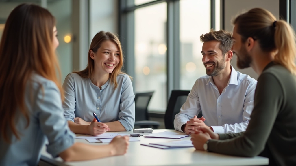 Team in una discussione costruttiva e collaborativa
