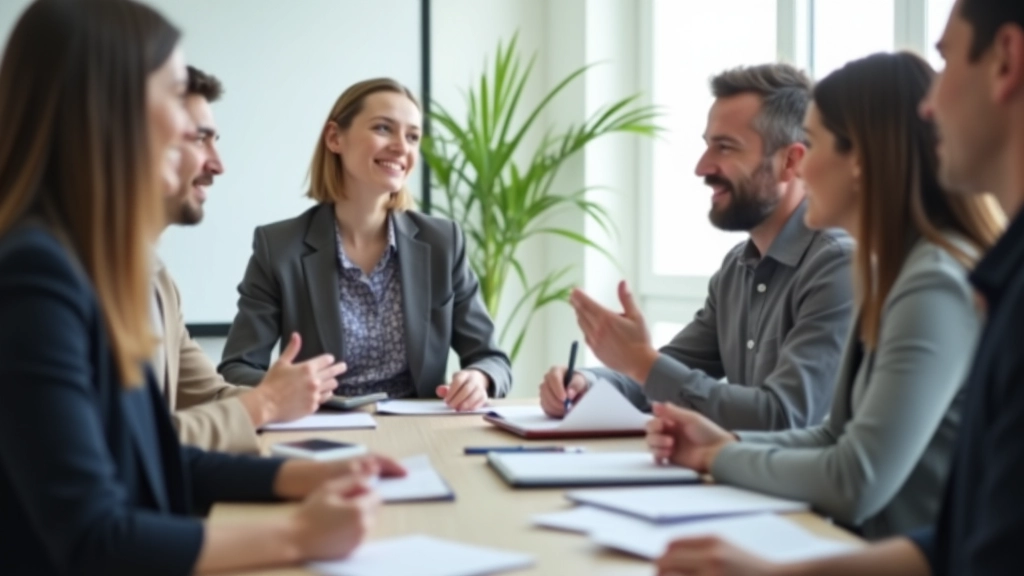 Gruppo che partecipa a un esercizio di ruolo in ambiente di training