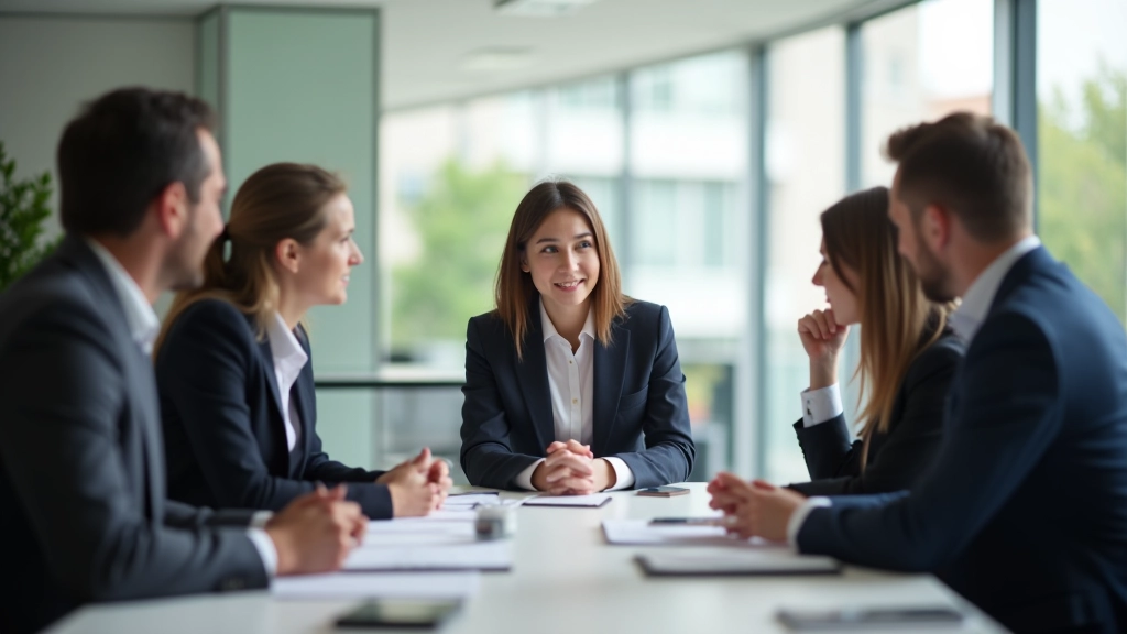Sessione di pratica di ascolto attivo in ambiente professionale con persone che lavorano insieme