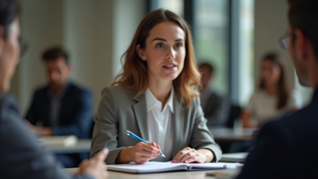 Persona che prende appunti durante una discussione di gruppo in aula